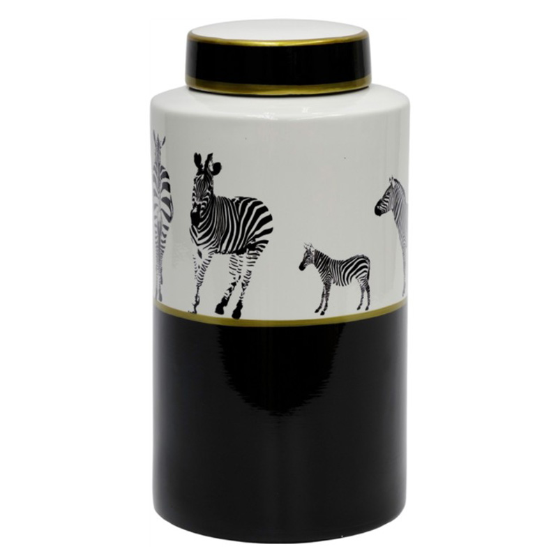 Ваза Zebra Vase white and black 32 Белый Черный Золотой Ваза Zebra Vase white and black 32 Белый Черный Золотой в Твери | Loft Concept