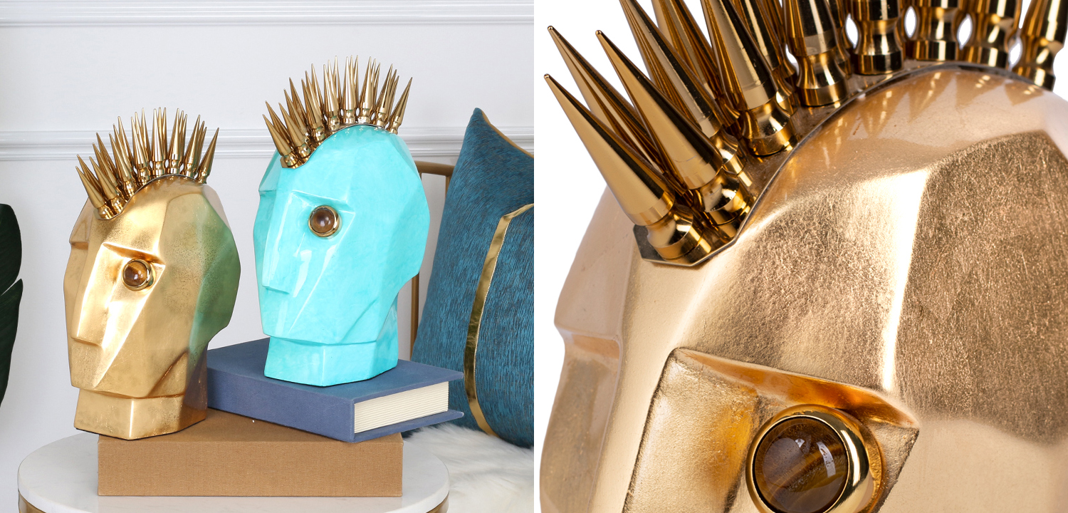 Аксессуар Kelly Wearstler Head Trip Sculpture Gold - фото