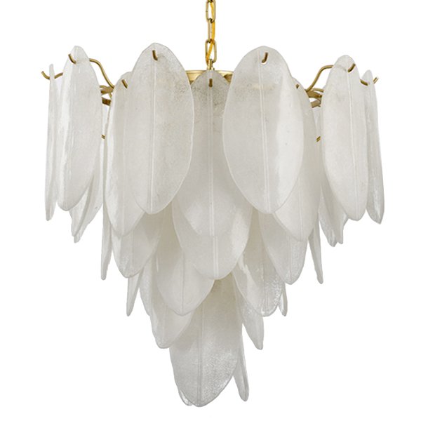 Люстра Angel Style Italian Murano Glass Золотой Прозрачный белый Люстра Angel Style Italian Murano Glass Золотой Прозрачный белый в Твери | Loft Concept