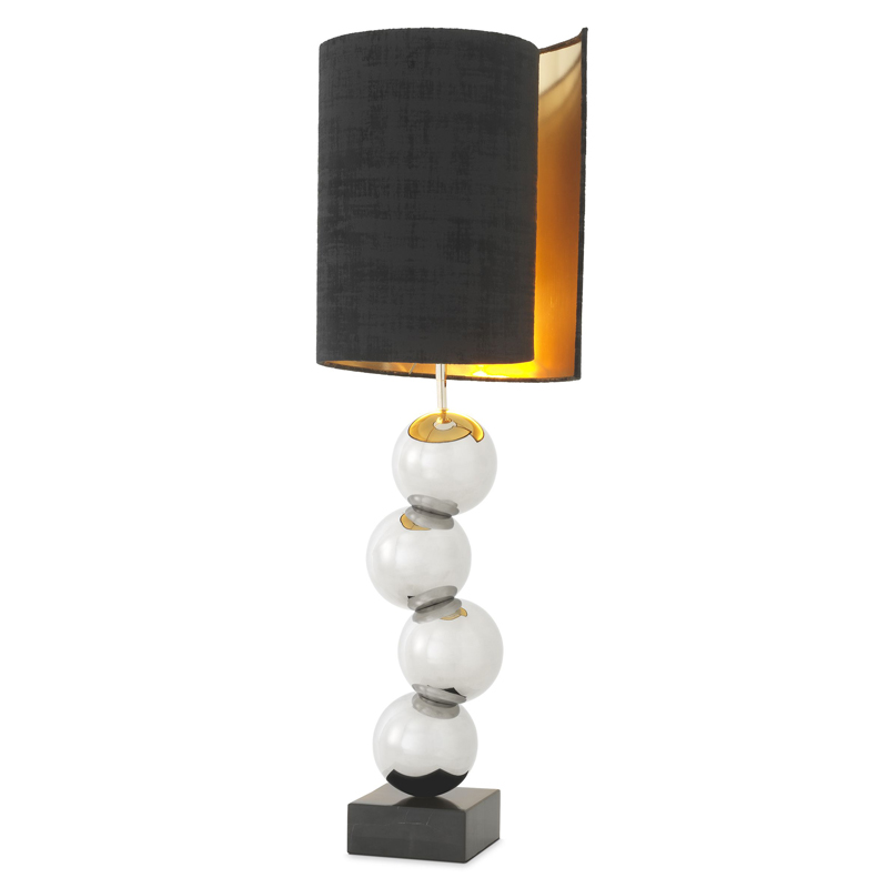 Настольная лампа Eichholtz Table Lamp Aerion Nickel Черный Никель Черный Мрамор Nero Настольная лампа Eichholtz Table Lamp Aerion Nickel Черный Никель Черный Мрамор Nero в Твери | Loft Concept