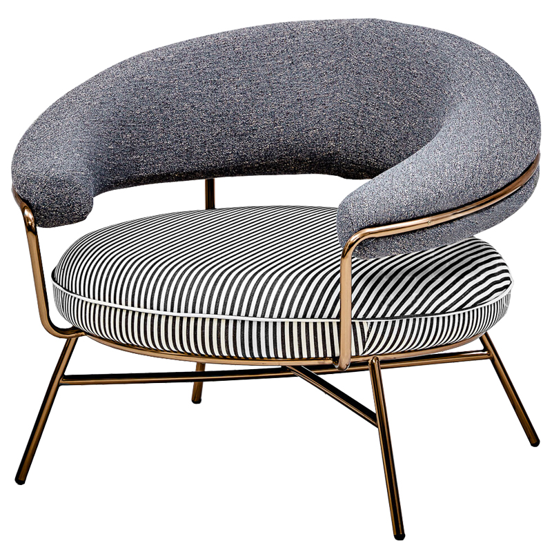 Кресло Howard Chair Черно-белый Золотой Кресло Howard Chair Черно-белый Золотой в Твери | Loft Concept