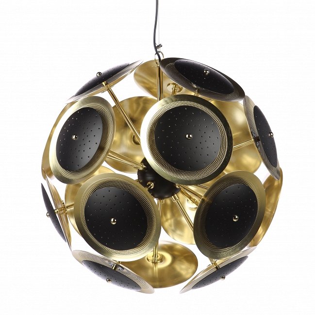 Люстра Sputnik black discs Черный Глянцевое золото Люстра Sputnik black discs Черный Глянцевое золото в Твери | Loft Concept