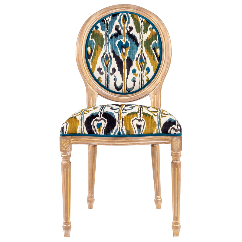 Стул из натурального бука Ikat Pattern Золотой Мульти Стул из натурального бука Ikat Pattern Золотой Мульти в Твери | Loft Concept