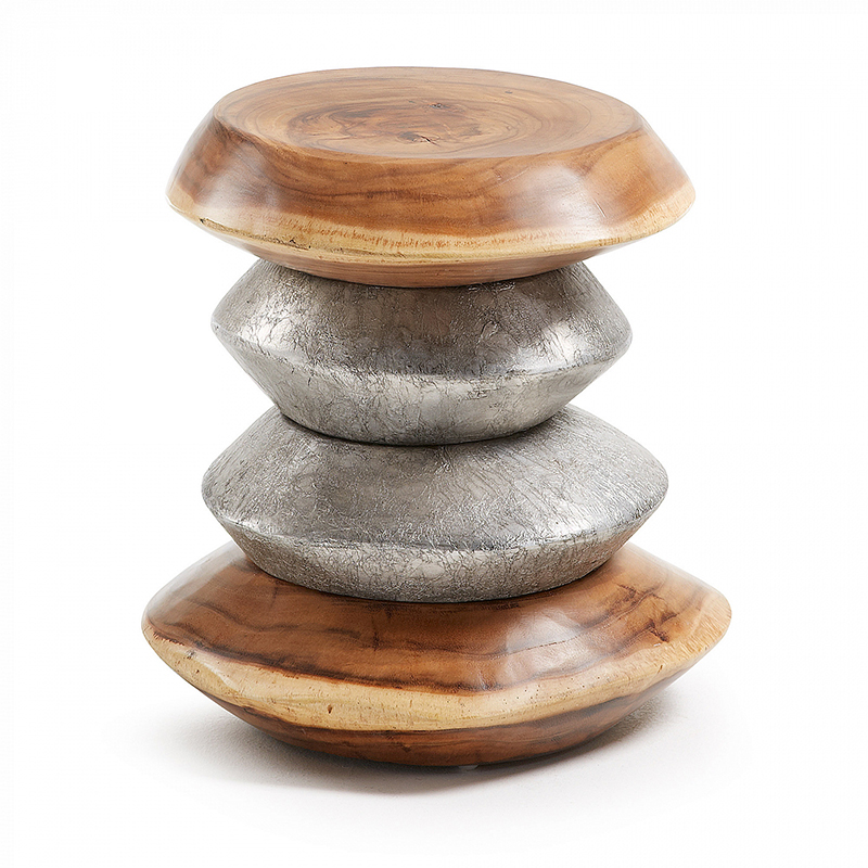 Приставной стол Flat Beads Table Древесина Серебряный Приставной стол Flat Beads Table Древесина Серебряный в Твери | Loft Concept