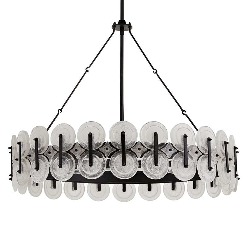 Люстра Arteriors RONDELLE CHANDELIER Черный Прозрачный Люстра Arteriors RONDELLE CHANDELIER Черный Прозрачный в Твери | Loft Concept