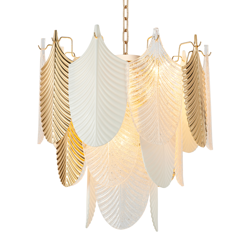 Люстра Abelia Chandelier 48 Золотой Белый Прозрачный Люстра Abelia Chandelier 48 Золотой Белый Прозрачный в Твери | Loft Concept