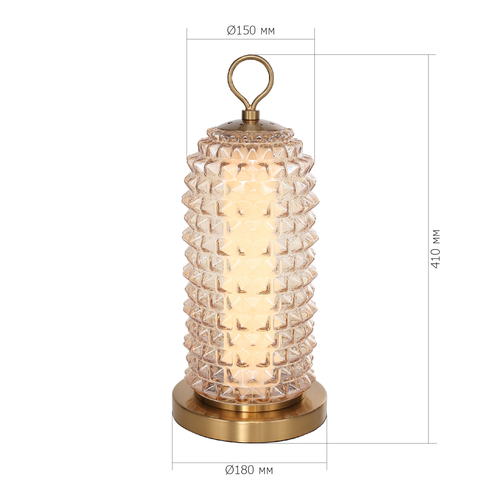 Настольная лампа с факутрным стеклянным плафоном Sonora в Твери