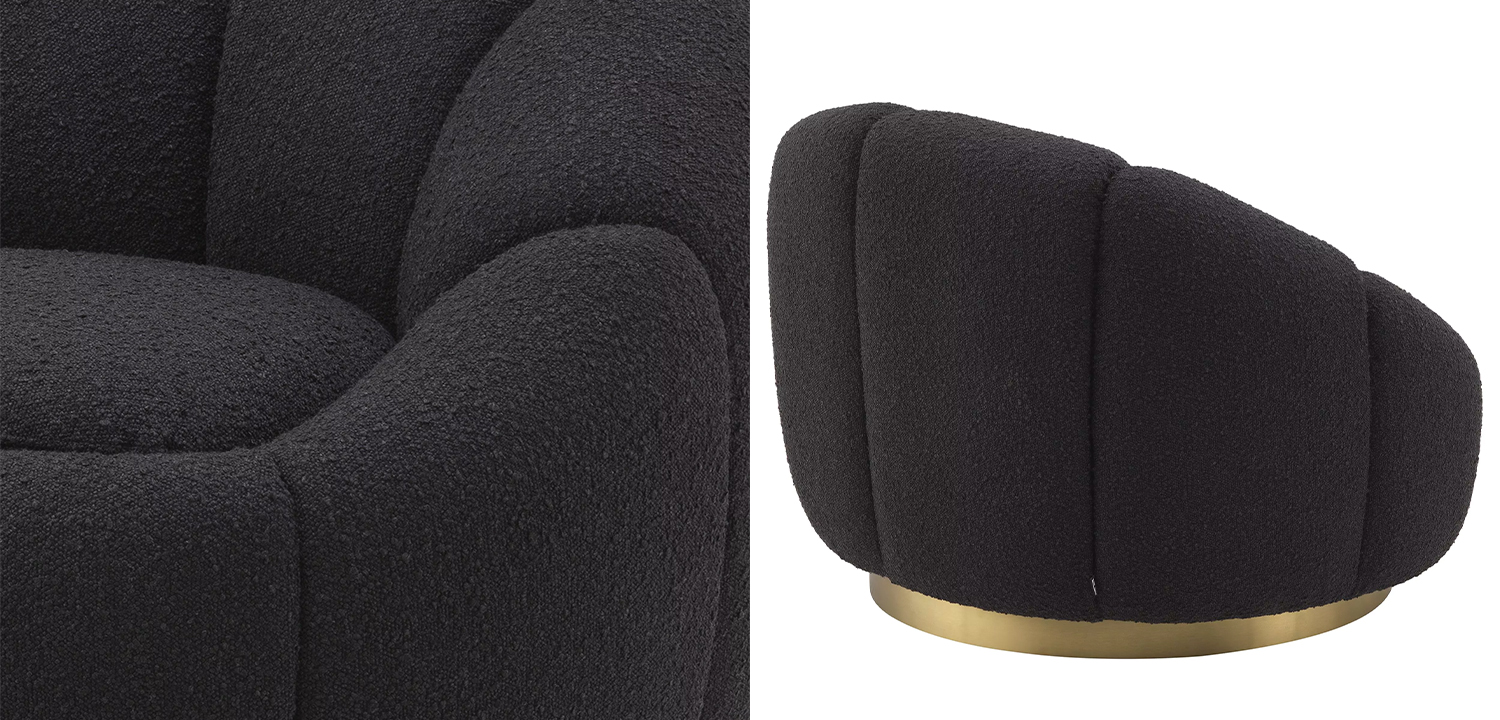 Кресло Eichholtz Swivel Chair Inger Black - фото №1