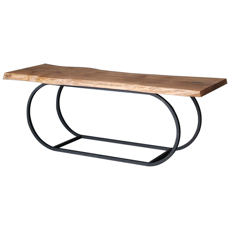 Кофейный стол Rhydian Industrial Metal Rust Coffee Table Светлый дуб Черный Кофейный стол Rhydian Industrial Metal Rust Coffee Table Светлый дуб Черный в Твери | Loft Concept