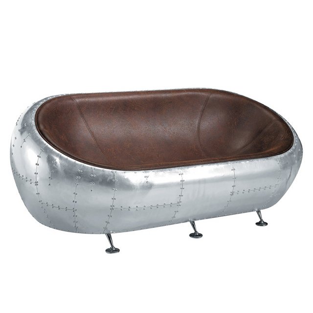 Диван Canape Egg Aviator sofa Алюминий Коричневый Диван Canape Egg Aviator sofa Алюминий Коричневый в Твери | Loft Concept