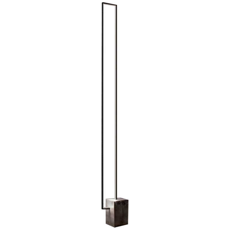Торшер Лофт Светодиодный Rectangular Vertical LED Floor Lamp Черный Серый бетон в Твери | Loft Concept 