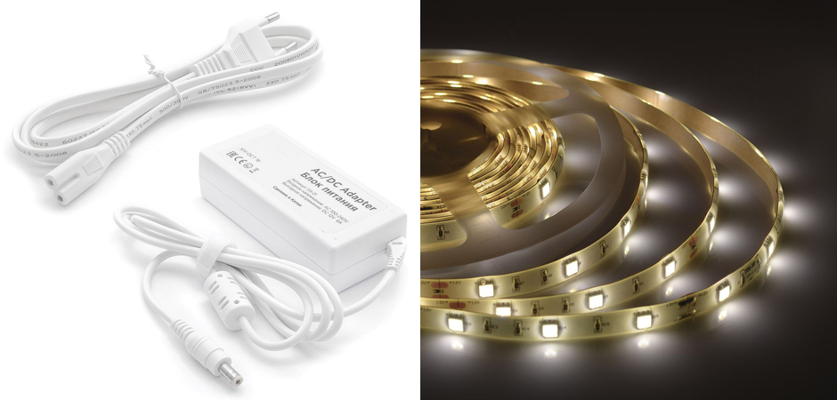 Комплект светодиодной ленты 7,2W/m 30LED/m 5050SMD 5M Комплект светодиодной ленты 7,2W/m 30LED/m 5050SMD 5M - Loft-Concept в Твери
