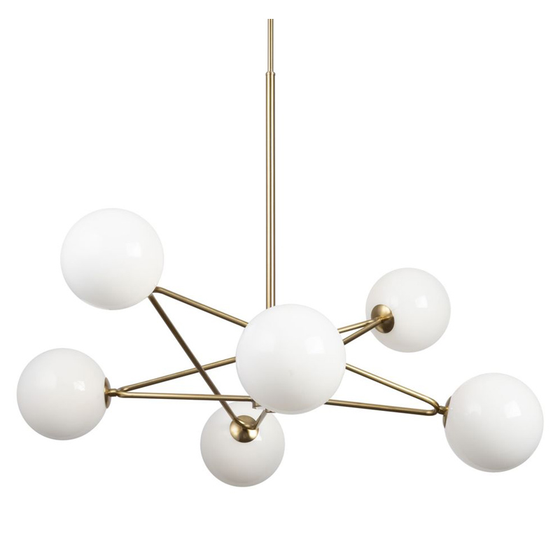Люстра Chandelier Constellation Orbs White Латунь Белый Люстра Chandelier Constellation Orbs White Латунь Белый в Твери | Loft Concept