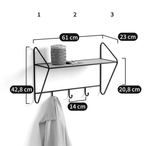 Настенная вешалка с полкой из ротанга Bourn Shelf-hanger Настенная вешалка с полкой из ротанга Bourn Shelf-hanger в Твери