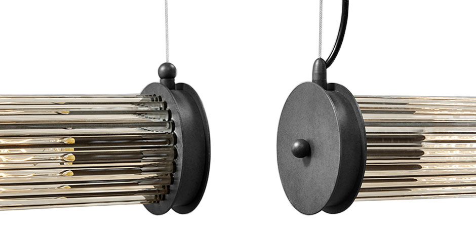 Подвесной светильник Glass TUBE Pendant Black Подвесной светильник Glass TUBE Pendant Black - Loft-Concept в Твери