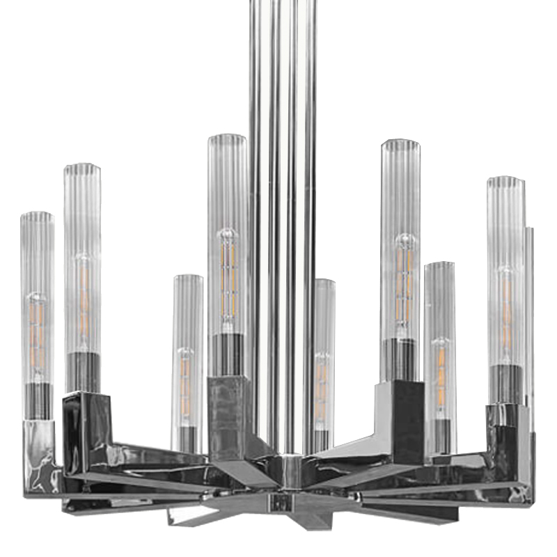 Люстра RH CANELLE Round Chandelier 10 Modern Chrome Хром Люстра RH CANELLE Round Chandelier 10 Modern Chrome Хром в Твери | Loft Concept