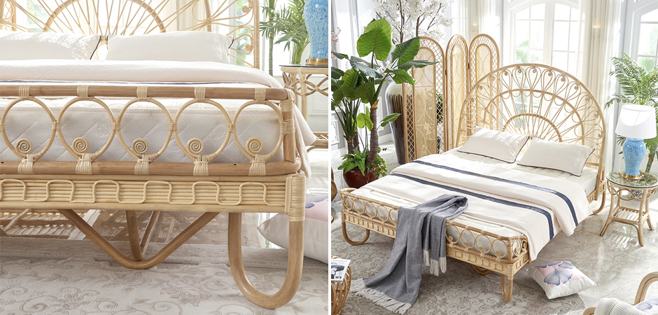 Кровать Boho Wicker Bed Кровать Boho Wicker Bed - Loft-Concept в Твери
