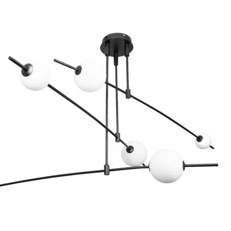 Люстра Balance Beads Libra 80 см Черный Белый Люстра Balance Beads Libra 80 см Черный Белый в Твери | Loft Concept