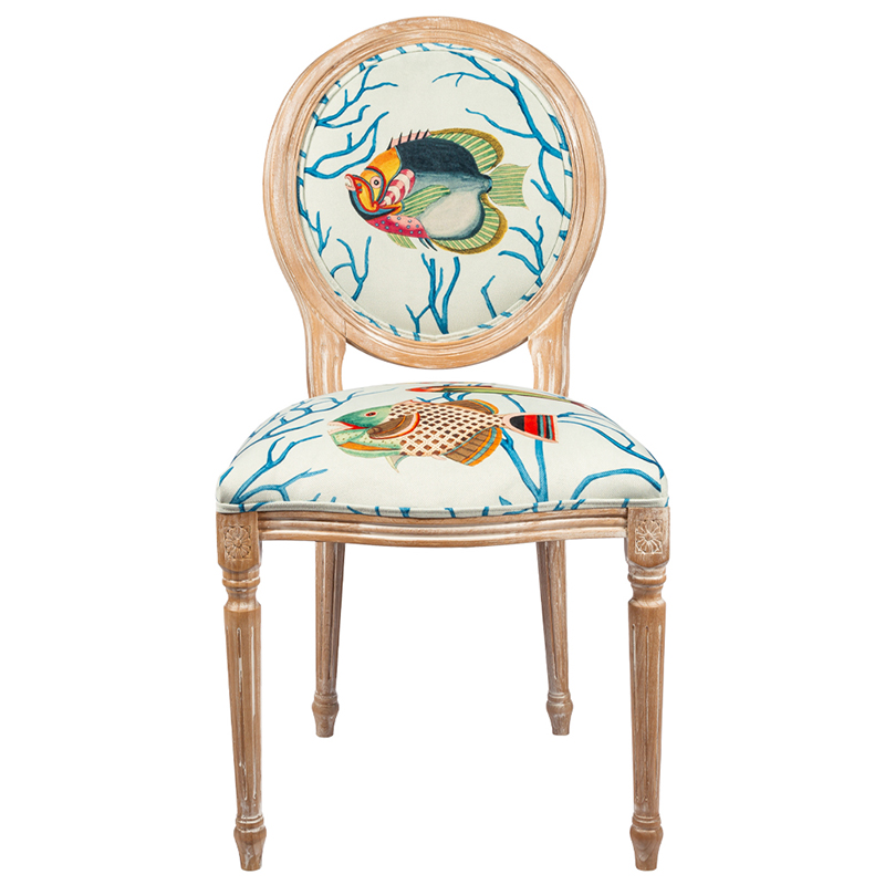 Мягкий стул Seabed Print 6 Мульти Бежевый Мягкий стул Seabed Print 6 Мульти Бежевый в Твери | Loft Concept