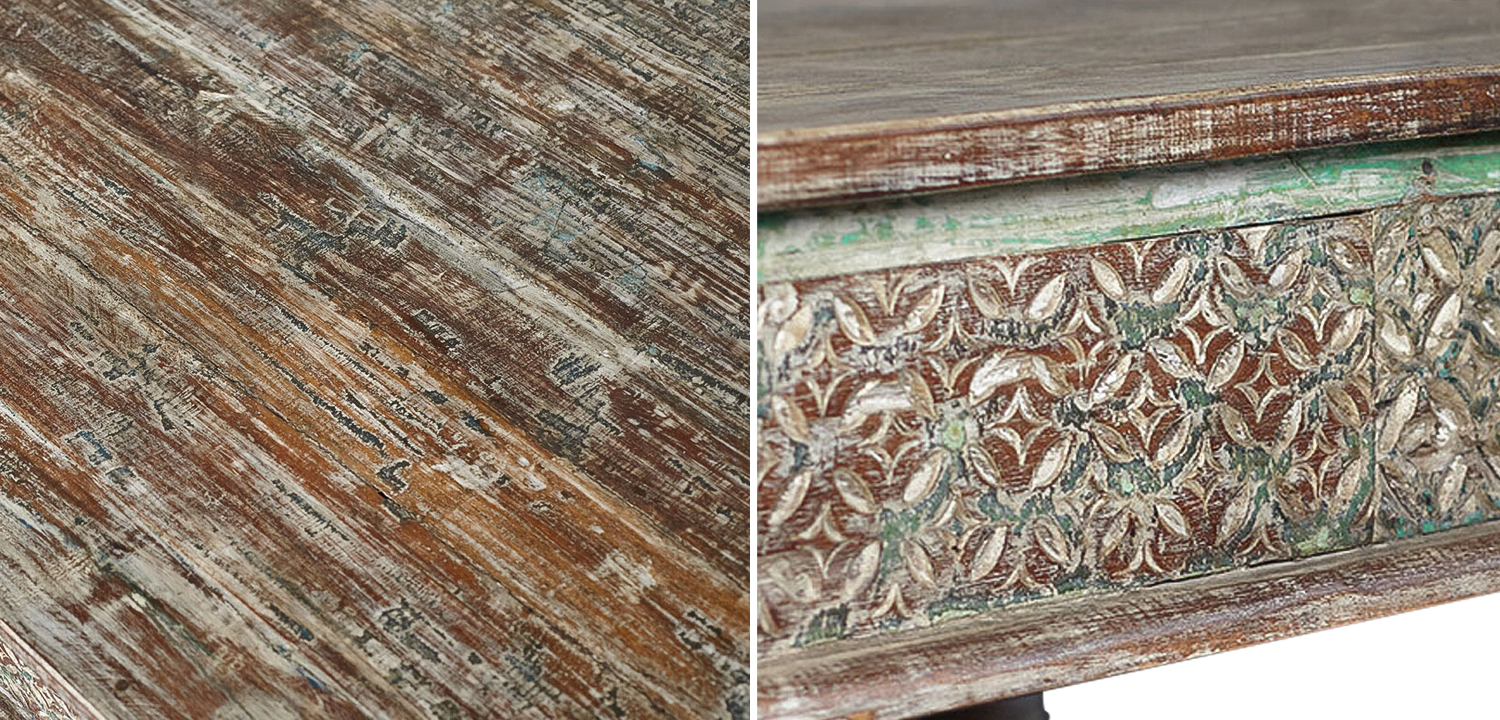 Кофейный стол из массива манго Devina Grey Mango Coffee Table - фото