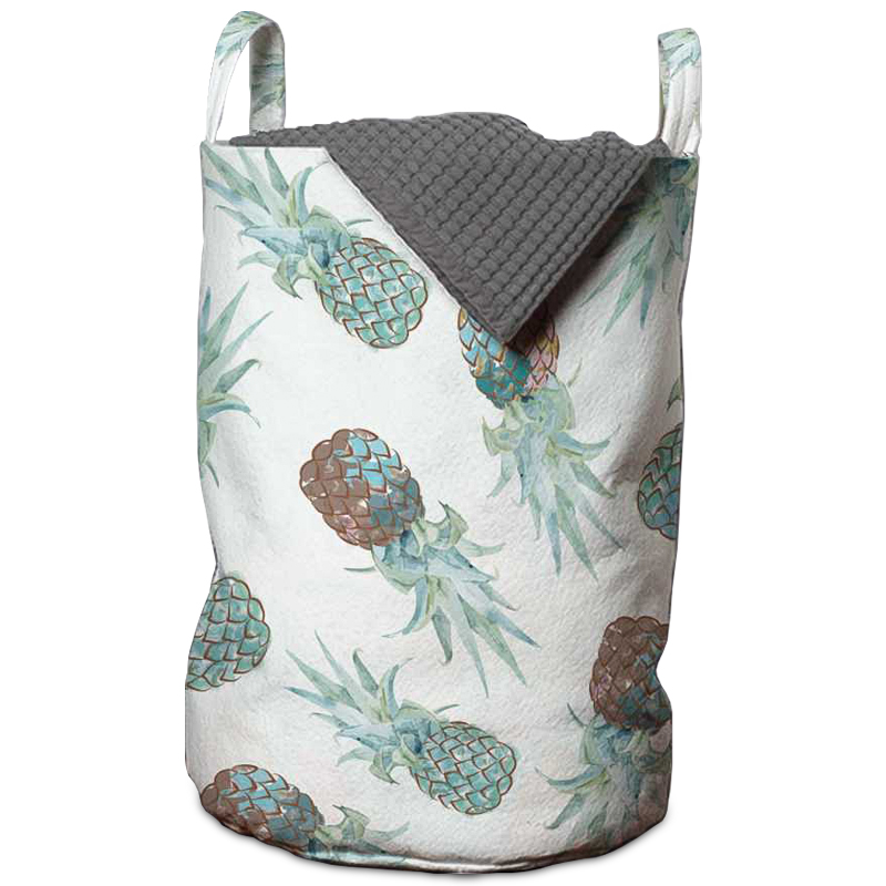 Корзина Pineapple Pattern Basket Голубой пастельный Белый Корзина Pineapple Pattern Basket Голубой пастельный Белый в Твери | Loft Concept
