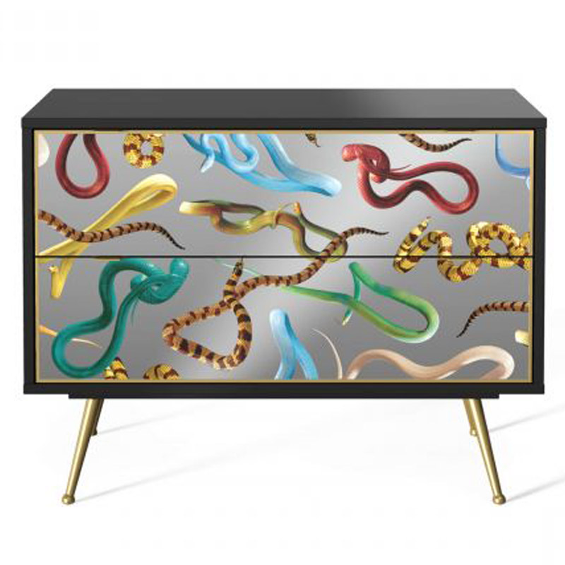 Комод Seletti Chest of Two Drawers Snakes Мульти Черный Золотой Шампань Комод Seletti Chest of Two Drawers Snakes Мульти Черный Золотой Шампань в Твери | Loft Concept