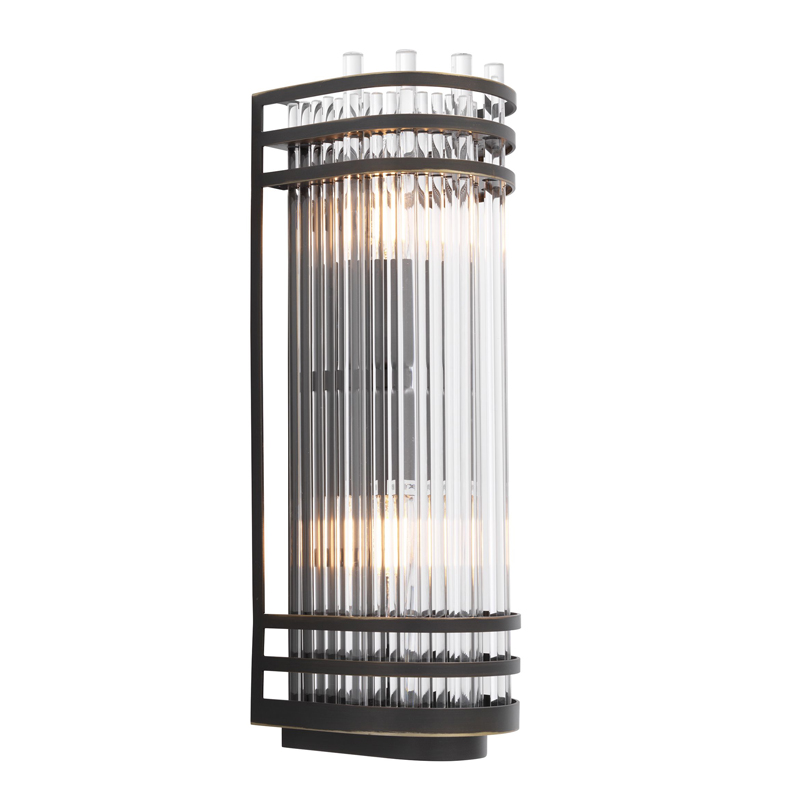Бра Eichholtz Wall Lamp Gulf S Bronze Темная бронза Прозрачный Бра Eichholtz Wall Lamp Gulf S Bronze Темная бронза Прозрачный в Твери | Loft Concept