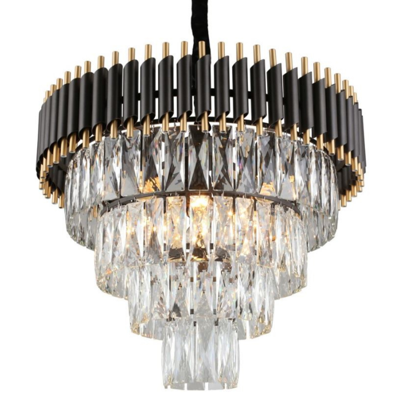 Empire Black Chandelier Crystal D 54 Черный Прозрачное Стекло Золотой в Твери | Loft Concept 
