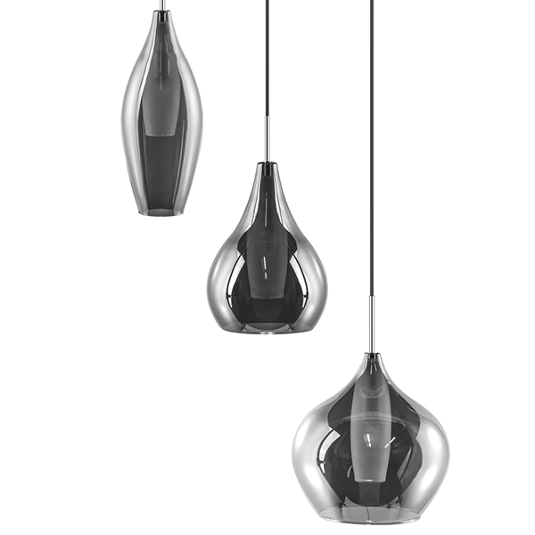 Люстра Candiano Smoke Triple Дымчатый (Smoke) Хром Люстра Candiano Smoke Triple Дымчатый (Smoke) Хром в Твери | Loft Concept