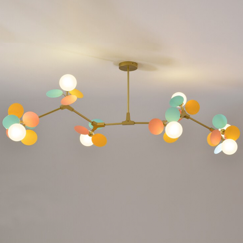 Люстра MATISSE Chandelier branch Золотой Белый Мульти Светло-серый Люстра MATISSE Chandelier branch Золотой Белый Мульти Светло-серый в Твери | Loft Concept