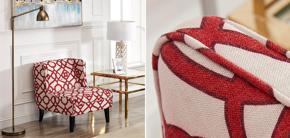 Кресло Red and White Ornament Кресло Red and White Ornament - Loft-Concept в Твери