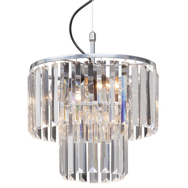 Люстра ODEON CLEAR GLASS 2-TIER Chrome прозрачное стекло D 31 Хром Люстра ODEON CLEAR GLASS 2-TIER Chrome прозрачное стекло D 31 Хром в Твери | Loft Concept