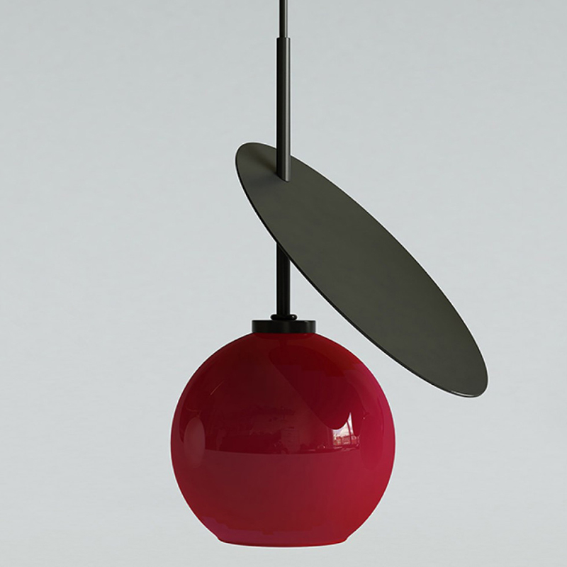 Подвесной светильник Cherry Pendant One Red Черный Красный Подвесной светильник Cherry Pendant One Red Черный Красный в Твери | Loft Concept