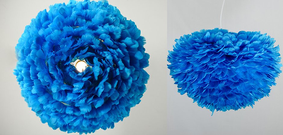 Люстра из перьев Plumage Blue Люстра из перьев Plumage Blue - Loft-Concept в Твери