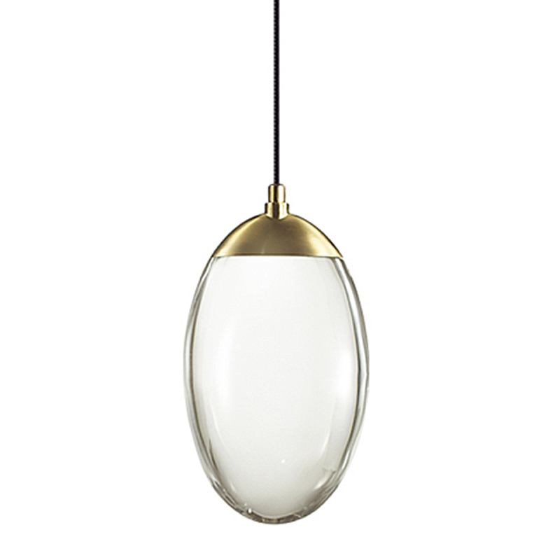 Подвесной светильник с плафоном в форме капли Crystal Transparent Drop Прозрачное Стекло Бронза в Твери | Loft Concept 
