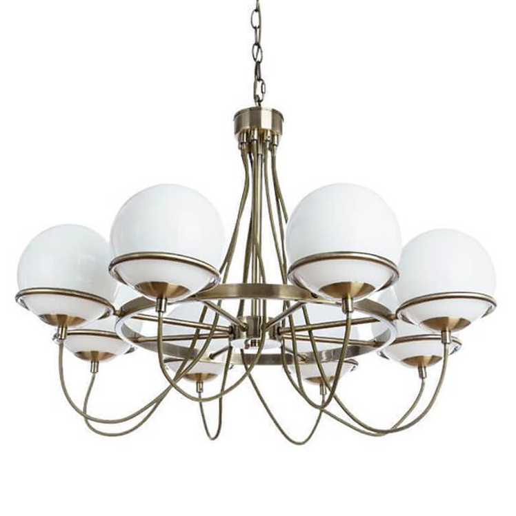 Люстра Melissa Chandelier Bronze Бронза Белый Люстра Melissa Chandelier Bronze Бронза Белый в Твери | Loft Concept