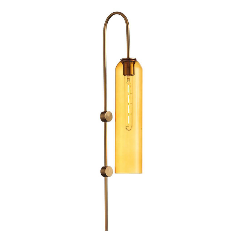 Бра ARTICOLO float Wall Sconce Amber Янтарный Латунь Бра ARTICOLO float Wall Sconce Amber Янтарный Латунь в Твери | Loft Concept