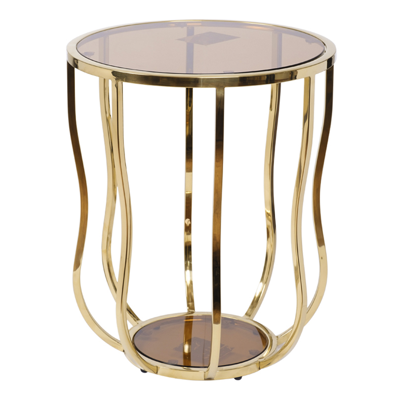 Приставной стол Fedric Side Table gold Глянцевое золото Приставной стол Fedric Side Table gold Глянцевое золото в Твери | Loft Concept