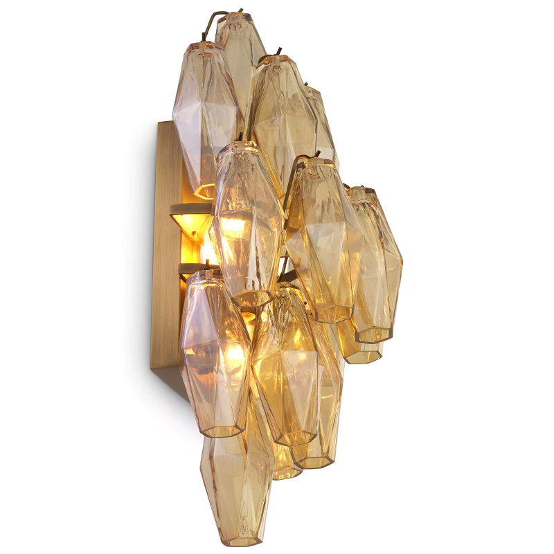 Бра Eichholtz Wall Lamp Benini Amber Латунь Янтарный Бра Eichholtz Wall Lamp Benini Amber Латунь Янтарный в Твери | Loft Concept