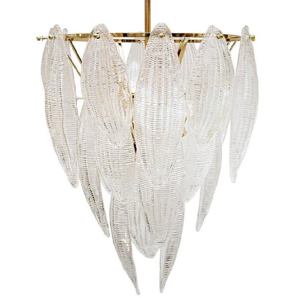 Textured glass Chandelier Глянцевое золото Прозрачный (Transparent) Textured glass Chandelier Глянцевое золото Прозрачный (Transparent) в Твери | Loft Concept