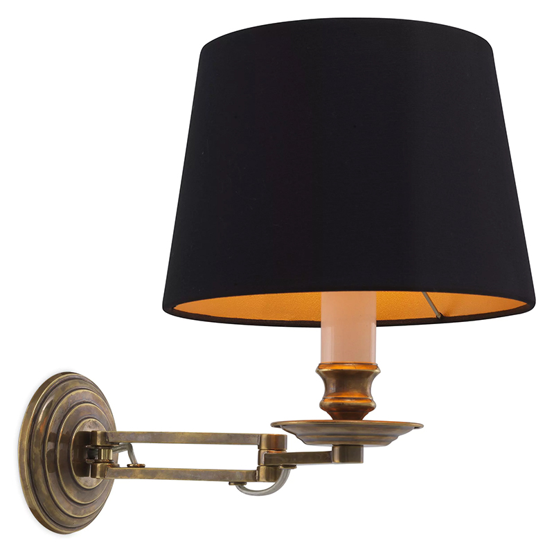 Бра Eichholtz Wall Lamp Eclips Латунь Черный Бра Eichholtz Wall Lamp Eclips Латунь Черный в Твери | Loft Concept