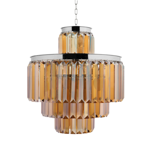 Люстра RH 1920s Odeon Smoke Chandelier 50/4 Янтарь (Amber) Хром Люстра RH 1920s Odeon Smoke Chandelier 50/4 Янтарь (Amber) Хром в Твери | Loft Concept