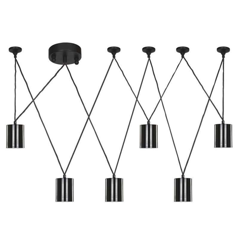 Черная каскадная люстра Wireflow Suspension Черный Черная каскадная люстра Wireflow Suspension Черный в Твери | Loft Concept