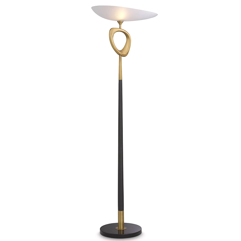 Торшер Eichholtz Floor Lamp Celine Белый Черный Латунь Торшер Eichholtz Floor Lamp Celine Белый Черный Латунь в Твери | Loft Concept