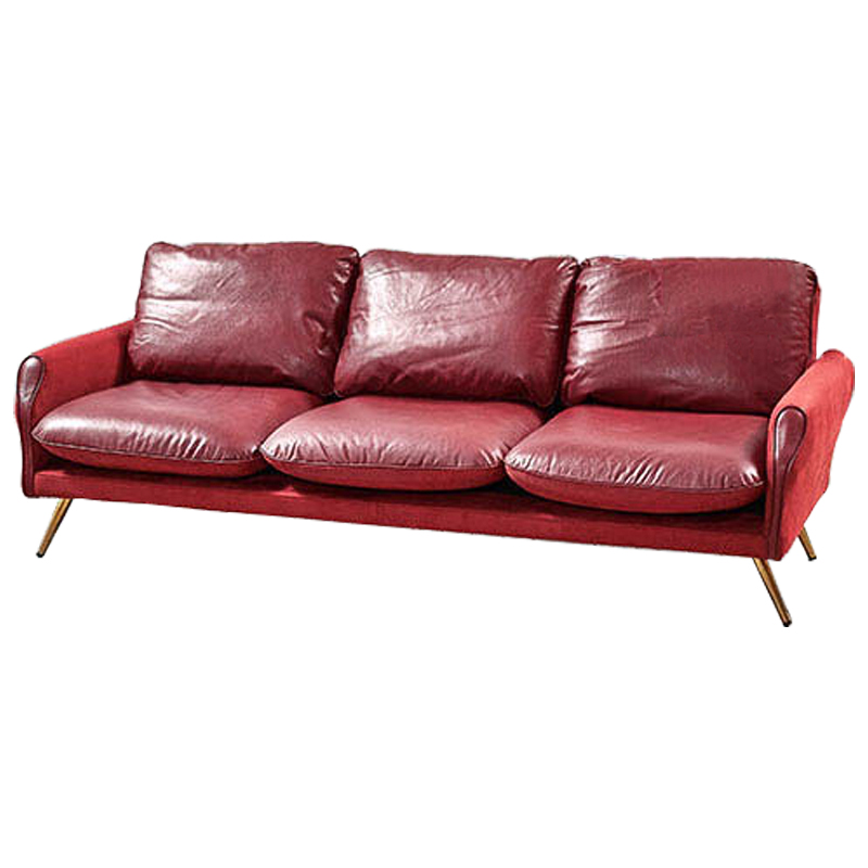 Диван Arnaldo Sofa Красный Золотой Диван Arnaldo Sofa Красный Золотой в Твери | Loft Concept