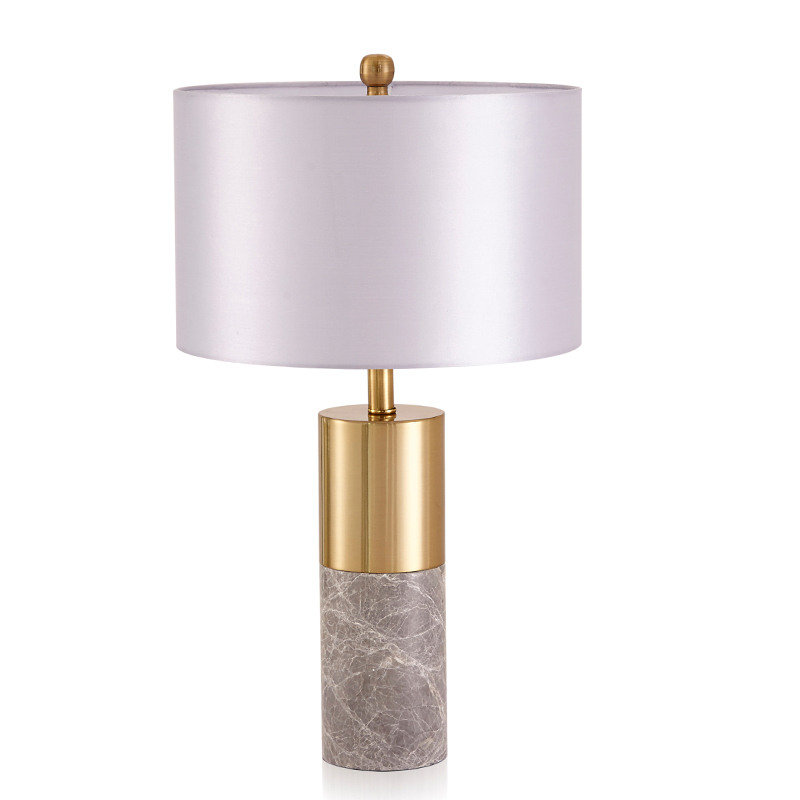 Настольная лампа ZOEY TABLE LAMP Gray base White shade Золотой Белый Серый Настольная лампа ZOEY TABLE LAMP Gray base White shade Золотой Белый Серый в Твери | Loft Concept
