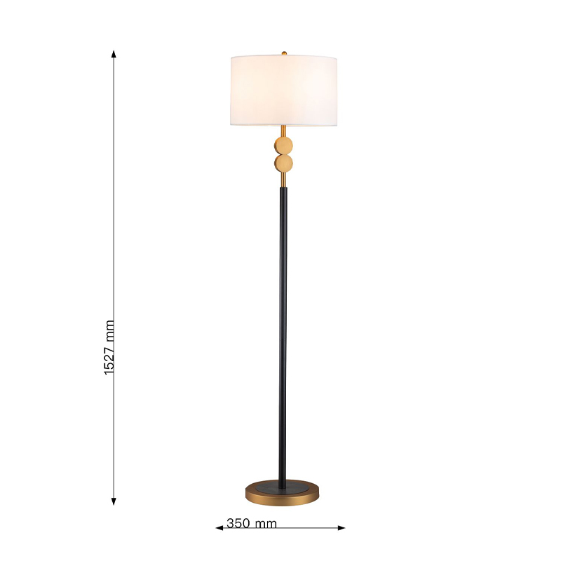 Торшер с абажуром из белой атласной ткани MOGIR в Твери