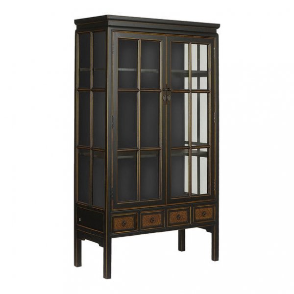 Шкаф-витрина Chinese Rack Черный Шкаф-витрина Chinese Rack Черный в Твери | Loft Concept
