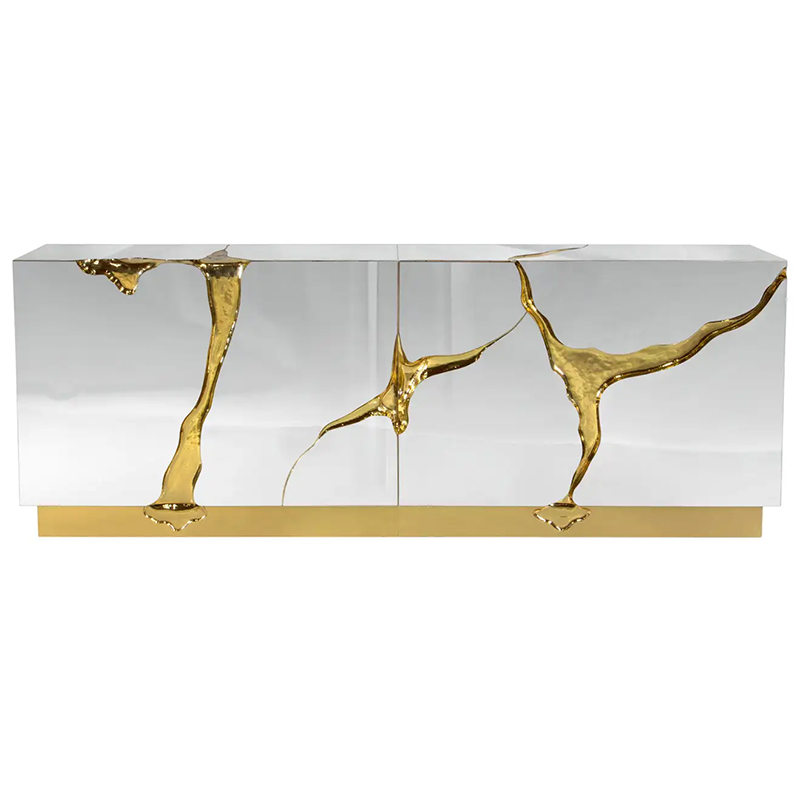 Буфет Modern Contemporary Lapiaz Sideboard Boca do Lobo Mirror Зеркало Золотой в Твери | Loft Concept 