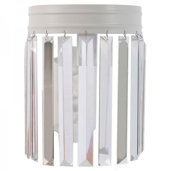 Настенная лампа RH Odeon Clear Glass White Bra Белый Прозрачное Стекло Настенная лампа RH Odeon Clear Glass White Bra Белый Прозрачное Стекло в Твери | Loft Concept